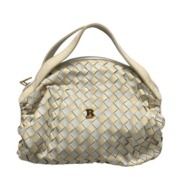 BALLY - Cream Light gray Leather Patent Leather Handbag - Picture 1 of 10